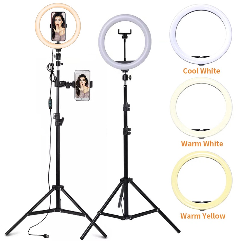 Photography Lighting Tent - مصباح حلقي LED للتصوير الذاتي مقاس