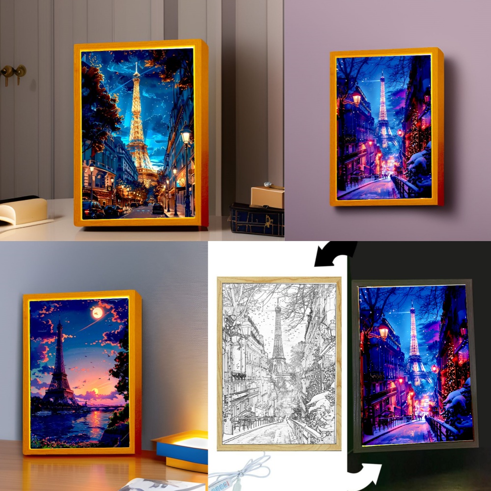 Photography Lighting Board - مدينة جميلة باريس اللوحة الخفيفة ،