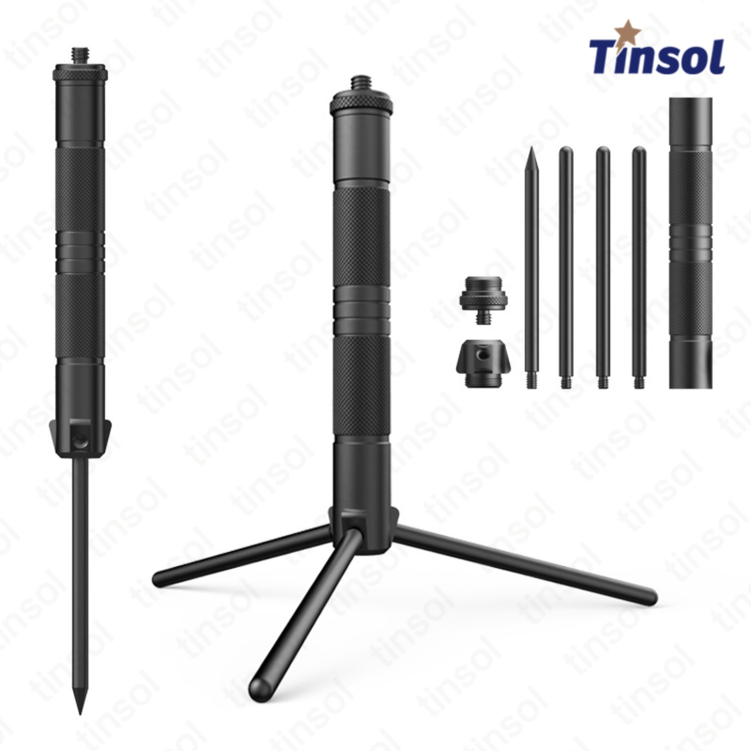 Photography Video Lighting Kit With Adjustable Tripod Stand - حامل فانوس ألومنيوم جديد قابل للطي،
