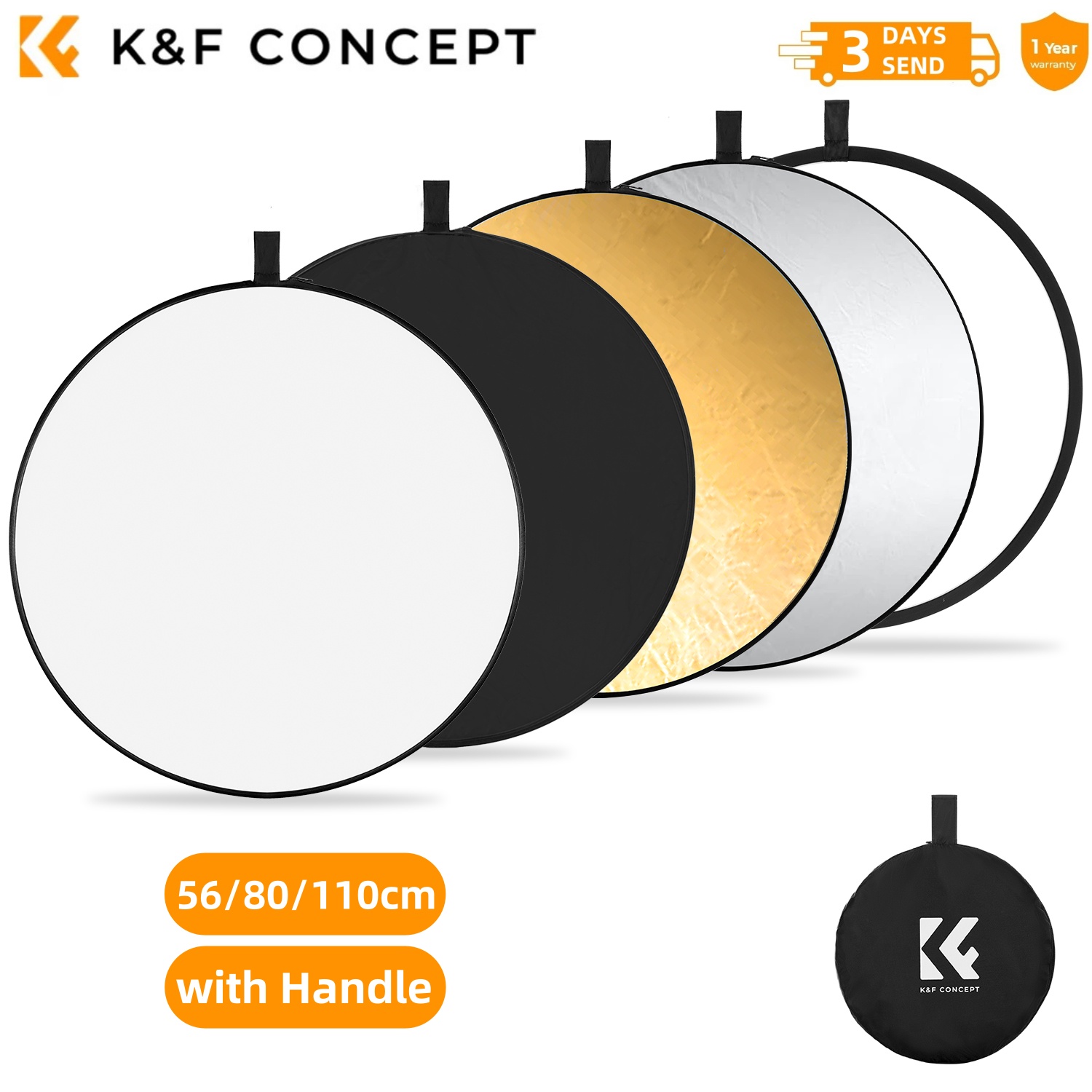 Photography Lighting Tent - K&F CONCEPT لوحة عاكسة دائرية ناعمة
