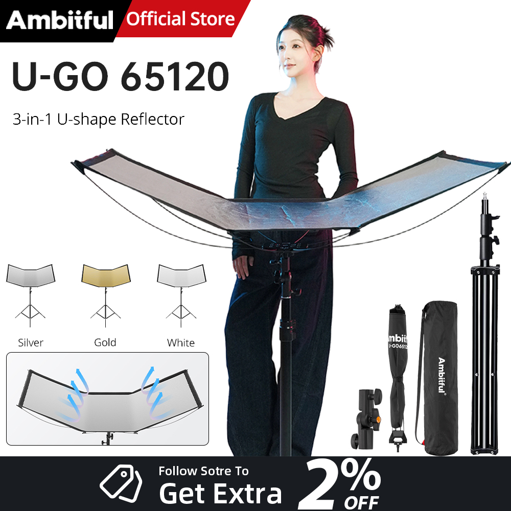 Photography Types Of Lighting - AMBITFUL 3in1 U-نوع ضوء الناشر عاكس