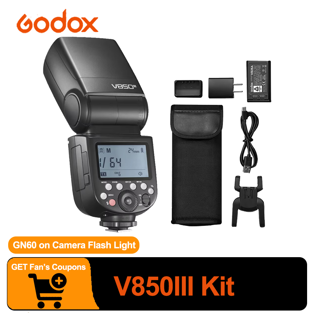 Photography Lighting Kit Godox - طقم فلاش Godox V850III بقوة 76