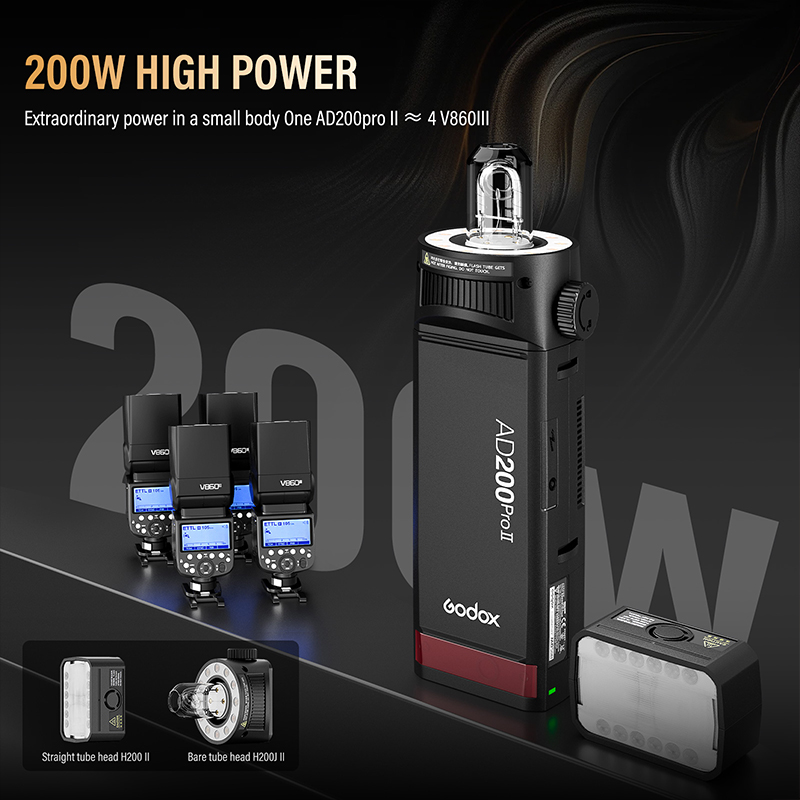 Godox AD200ProII TTL 2.4G كامي - مراجعة Photography Lighting Kit Godox وسعره