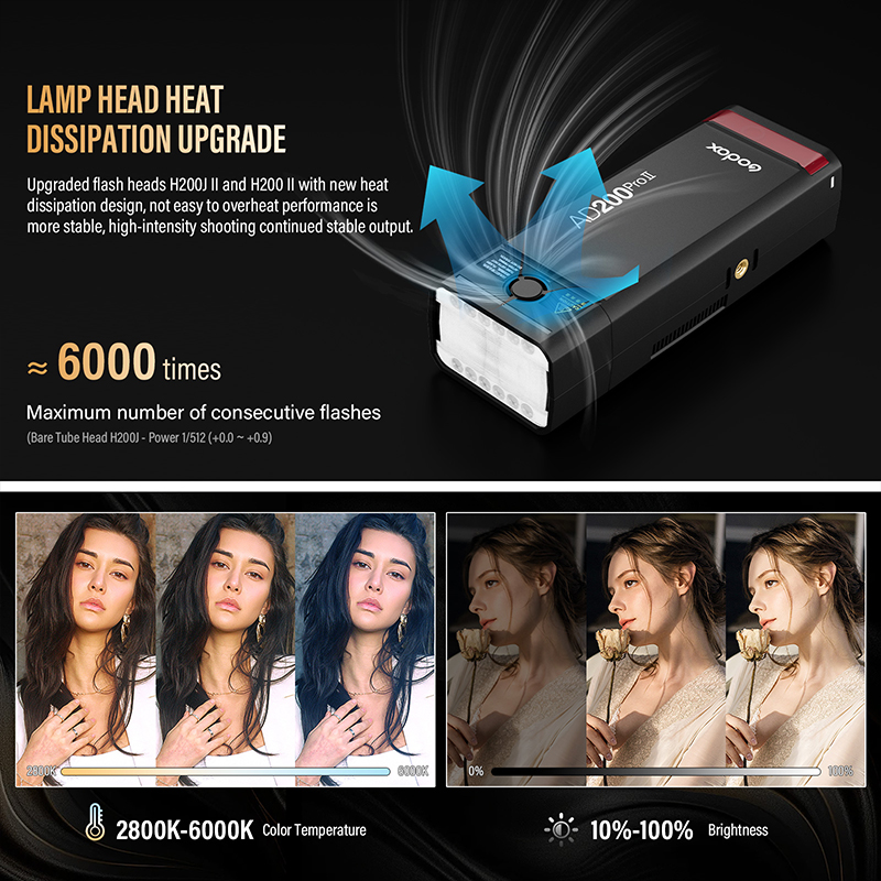 Godox AD200ProII TTL 2.4G كامي - مراجعة Photography Lighting Kit Godox وسعره