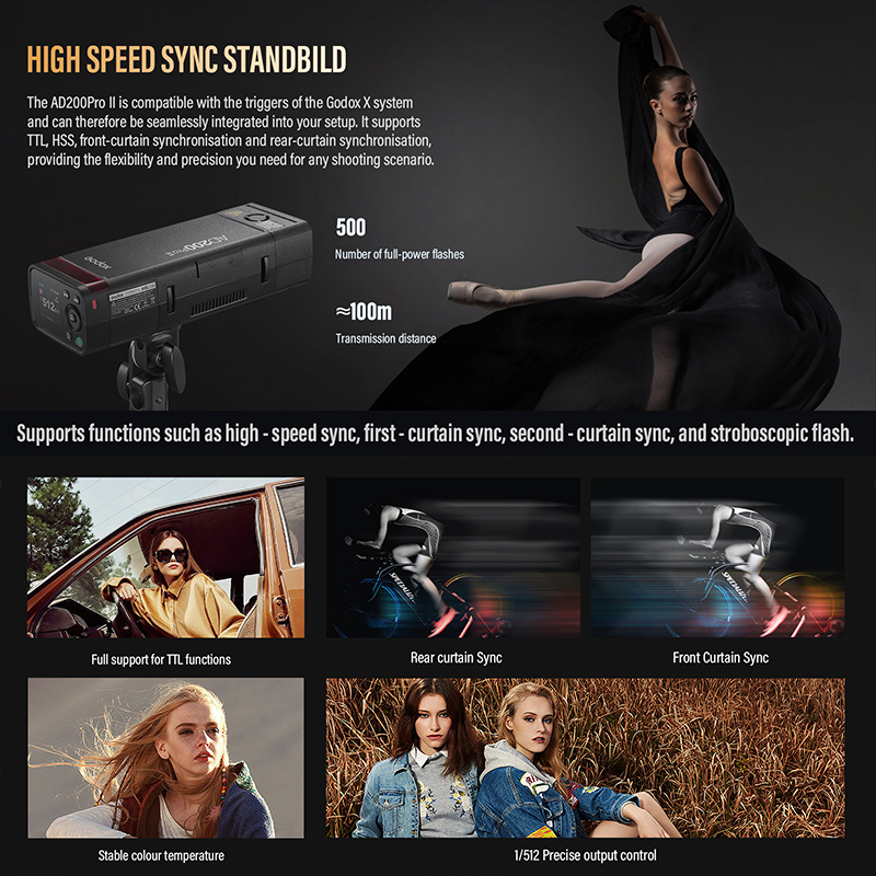 Godox AD200ProII TTL 2.4G كامي - مراجعة Photography Lighting Kit Godox وسعره