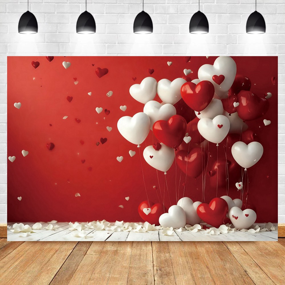 14 فبراير عيد الحب خلفية أحمر  - مراجعة Photography Lighting White Background وسعره