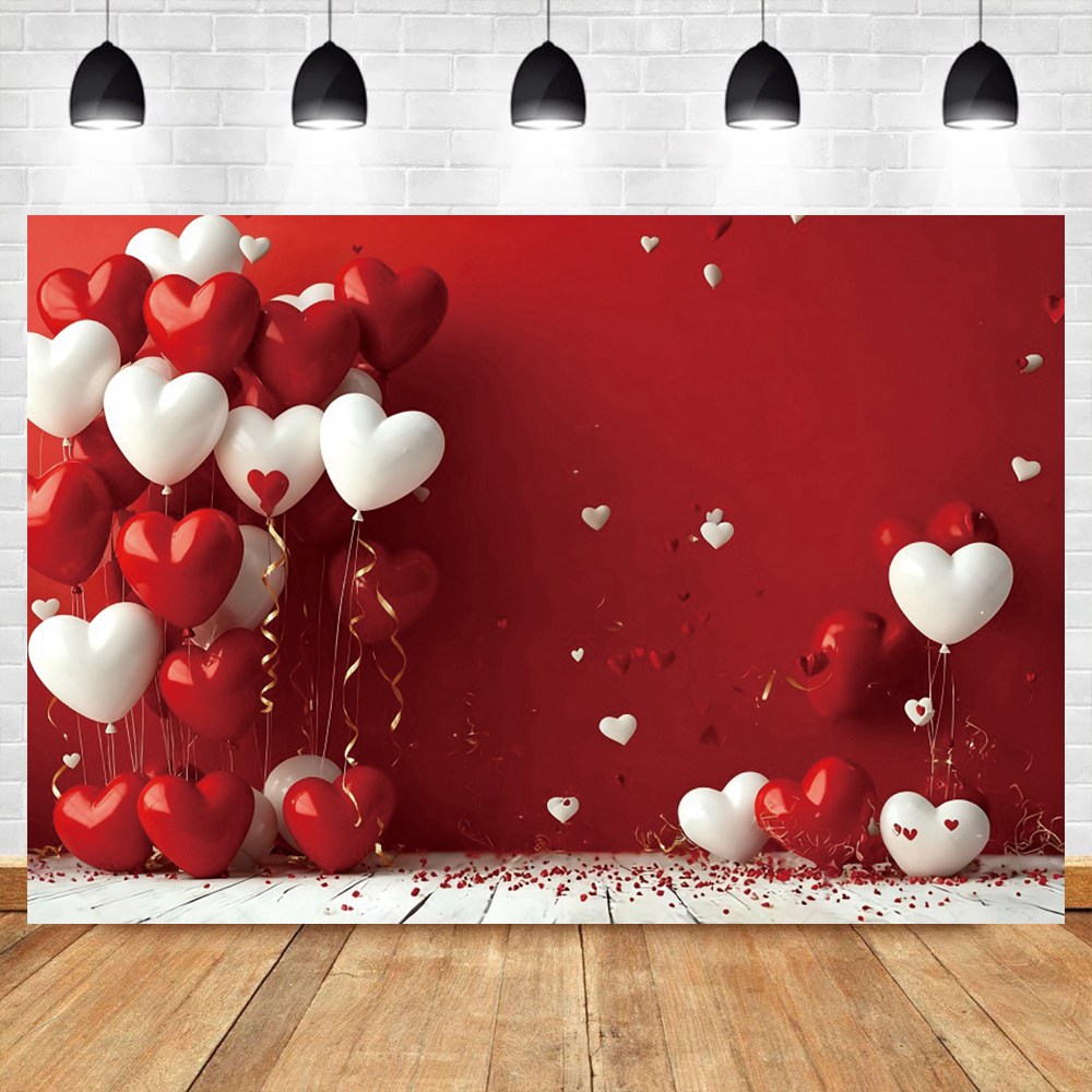 14 فبراير عيد الحب خلفية أحمر  - مراجعة Photography Lighting White Background وسعره