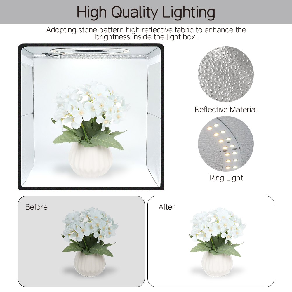 Lightdow صور الإضاءة استوديو ا - مراجعة Photography Lighting Tent وسعره