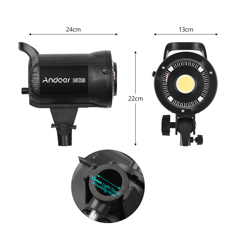 Andoer LM135Bi المحمولة LED ال - مراجعة Photography Lighting Godox وسعره