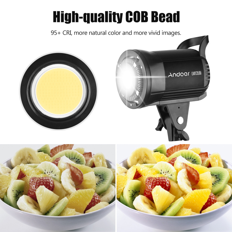 Andoer LM135Bi المحمولة LED ال - مراجعة Photography Lighting Godox وسعره