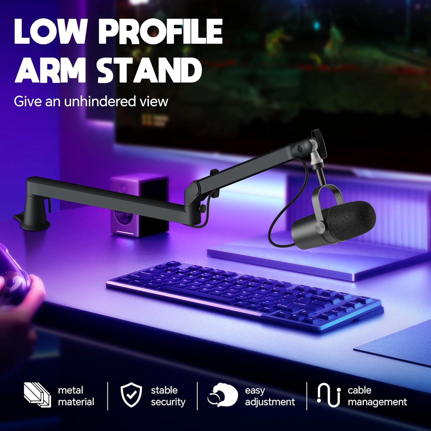 ذراع ميكروفون احترافي منخفض ال - مراجعة Boom Arm Stand وسعره