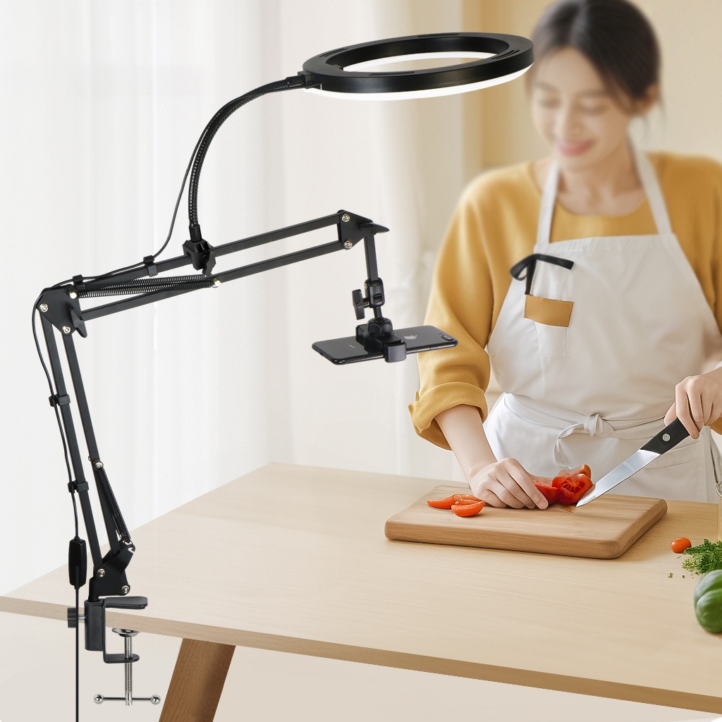 كاميرا تصوير ثابتة بإضاءة علوي - مراجعة Photography Video Lighting Kit With Adjustable Tripod Stand وسعره