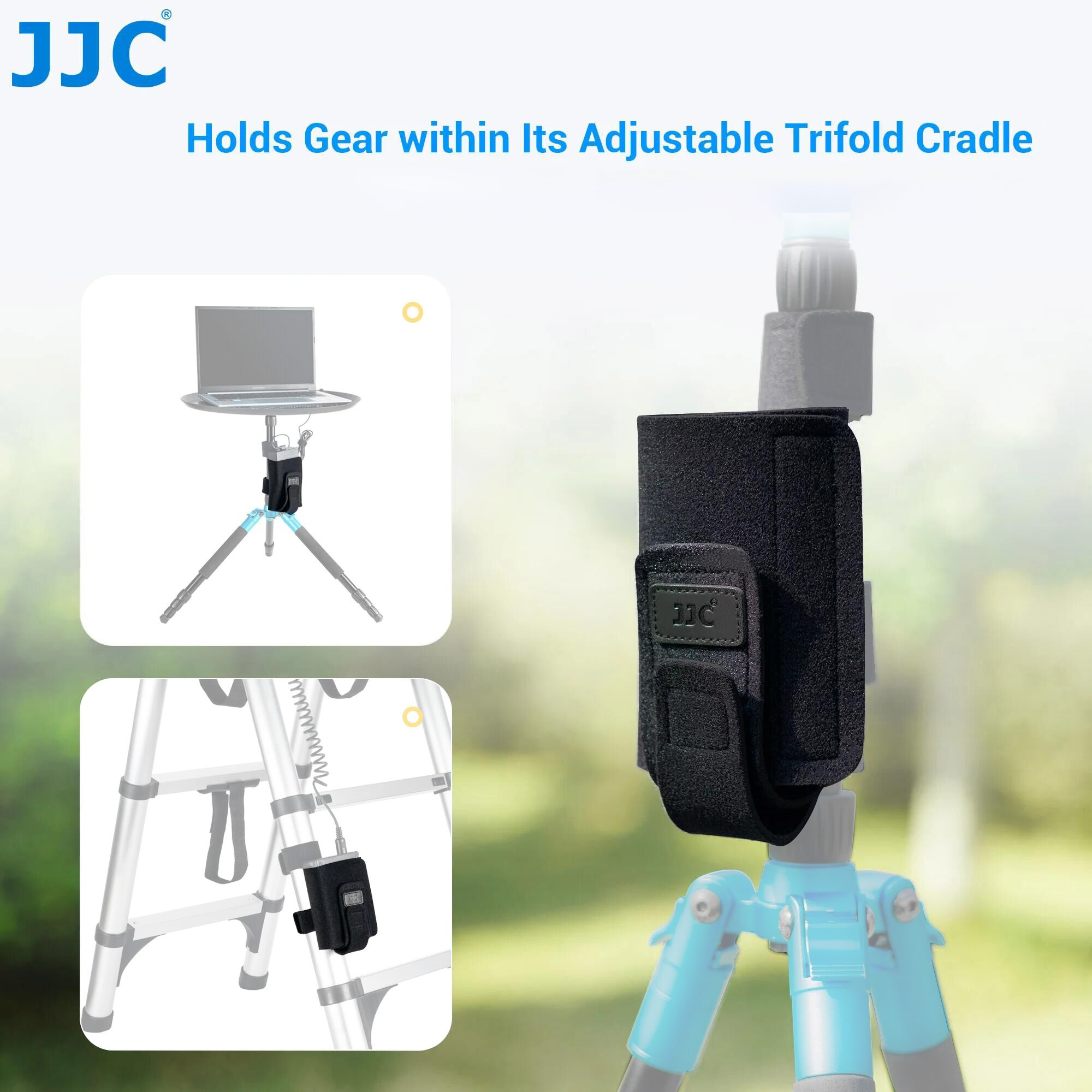 JJC معدات تصاعد حزام كابل مهد  - مراجعة Photography Video Lighting Kit With Adjustable Tripod Stand وسعره