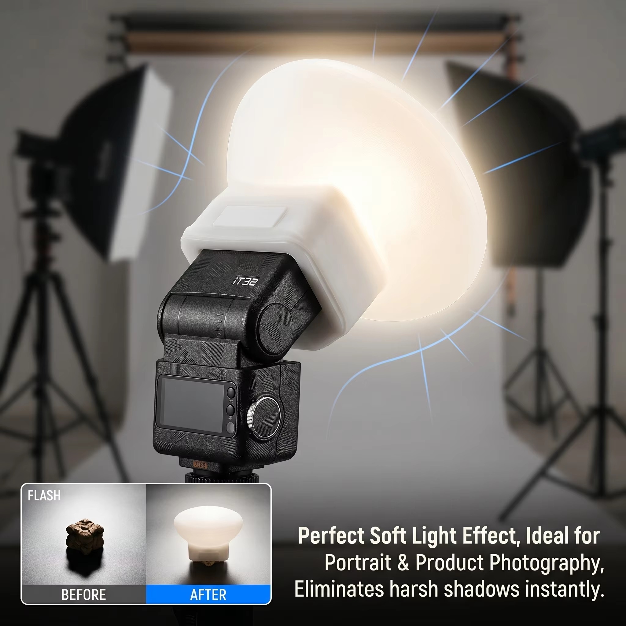 غطاء ناشر ضوء من السيليكون متو - مراجعة Photography Lighting Godox وسعره