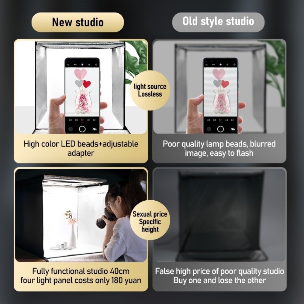 45/65 سنتيمتر LED صندوق إضاءة  - مراجعة Photography Lighting Board وسعره