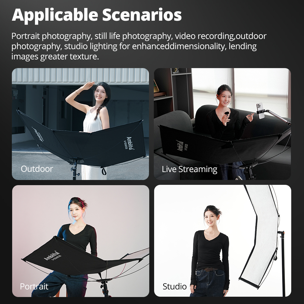 AMBITFUL 3in1 U-نوع ضوء الناشر - مراجعة Photography Types Of Lighting وسعره