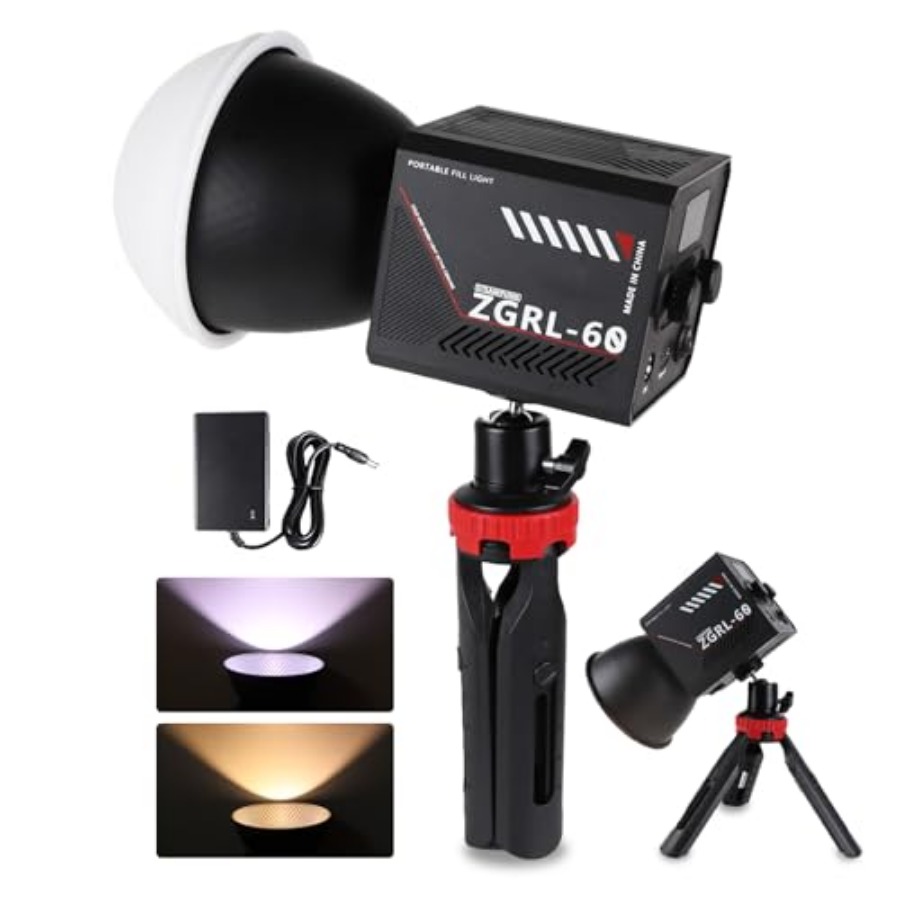 ضوء فيديو LED محمول بقوة 60 وا - مراجعة Photography Lighting Video وسعره