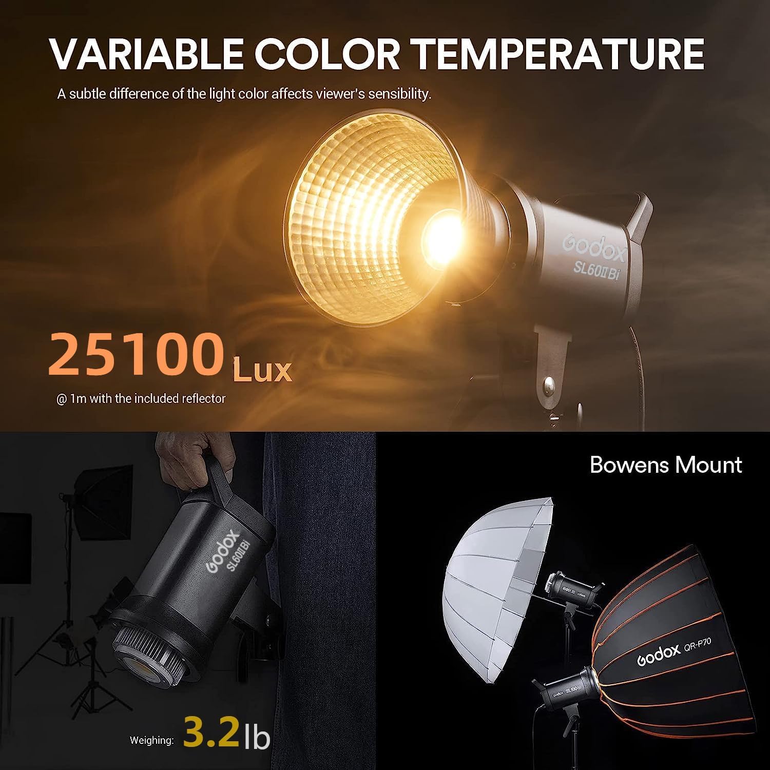 ضوء فيديو LED ثنائي اللون Godo - مراجعة Photography Lighting Godox وسعره