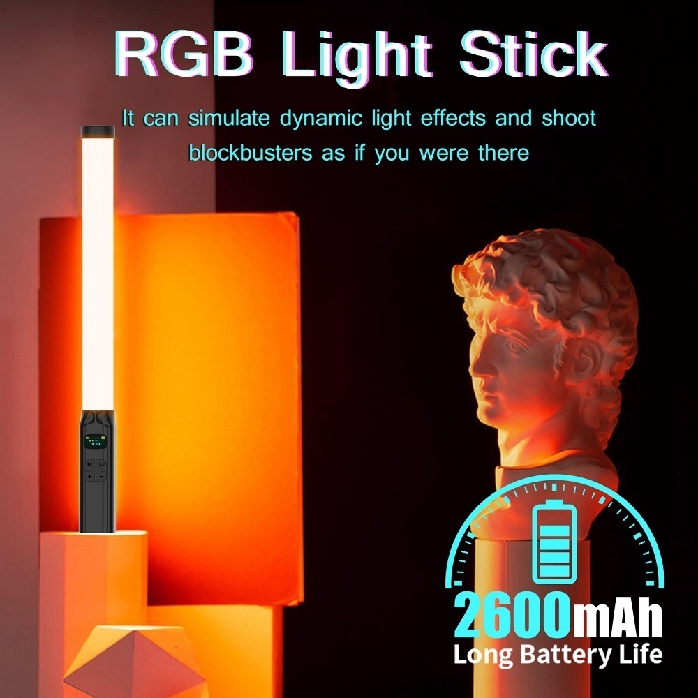 50 سنتيمتر RGB عصا ضوء عصا خفي - مراجعة Photography Types Of Lighting وسعره
