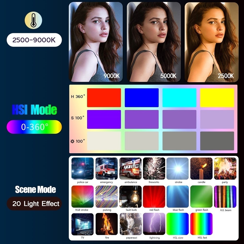 50 سنتيمتر RGB عصا ضوء عصا خفي - مراجعة Photography Types Of Lighting وسعره