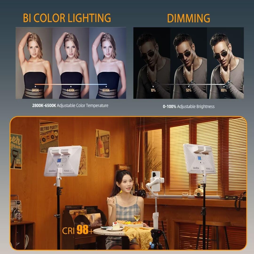 Godox P260C Pro LED لوحة إضاءة - مراجعة Photography Lighting Godox وسعره