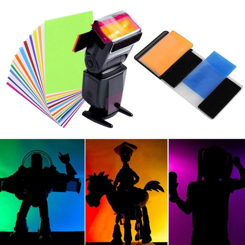 طقم فلاتر إضاءة للكاميرا بـ 12 - مراجعة Photography Lighting Gels وسعره