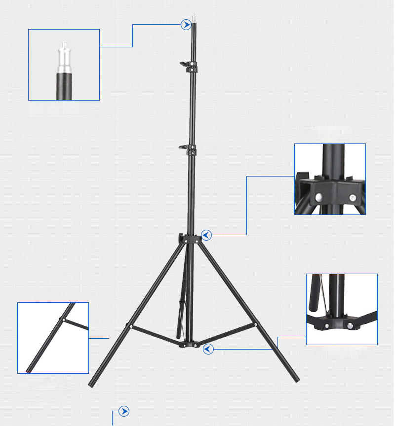 حامل ثلاثي القوائم للسفر مع بر - مراجعة Photography Video Lighting Kit With Adjustable Tripod Stand وسعره