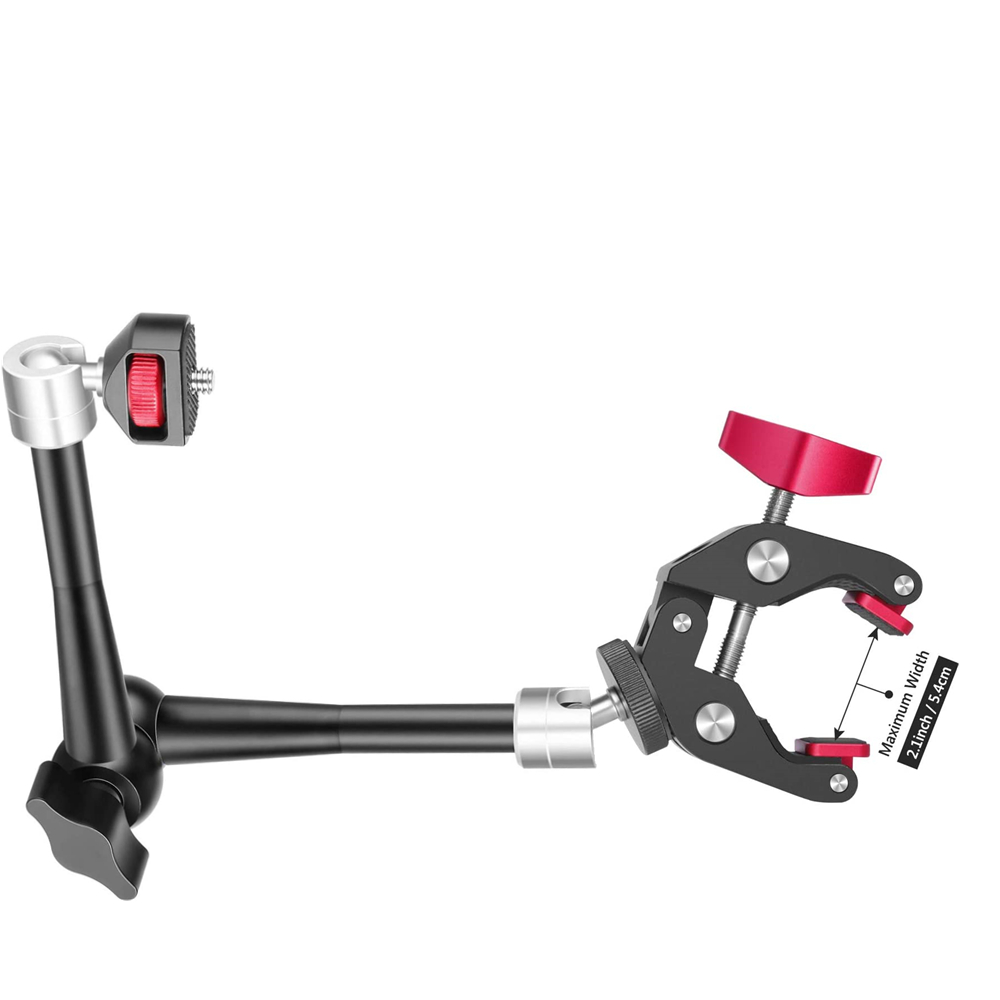 ذراع مفصلي قابل للتعديل بآلية  - مراجعة Photography Video Lighting Kit With Adjustable Tripod Stand وسعره